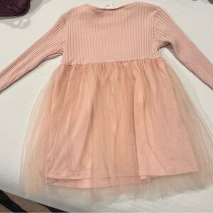 Zara Pink Ribbed Tulle Dress for Kids